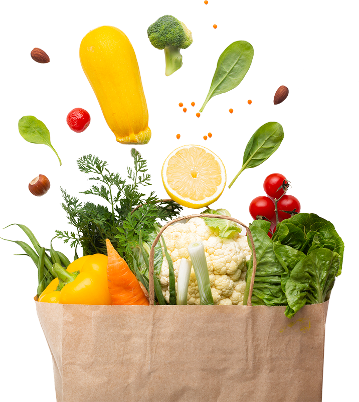 Obst und Gemüse in der Tüte